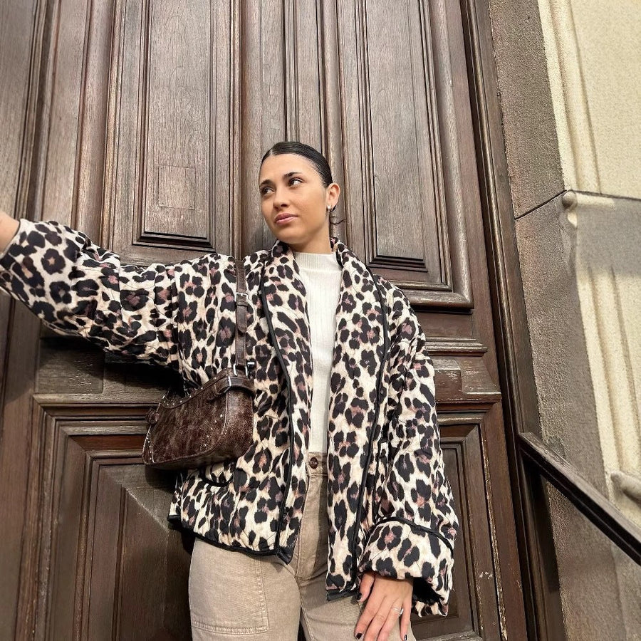 Tirzah | Women's Leopard Print Pockets Jacket