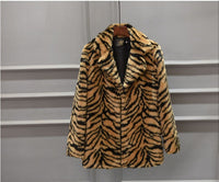 Tomasina | Women's Faux Fur Elegant Coat in Yellow