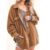 Topaz | Women's Fleece Soft Shirt in Brown