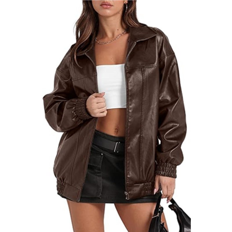 Tove | Women's Oversized Modern Jacket in Brown