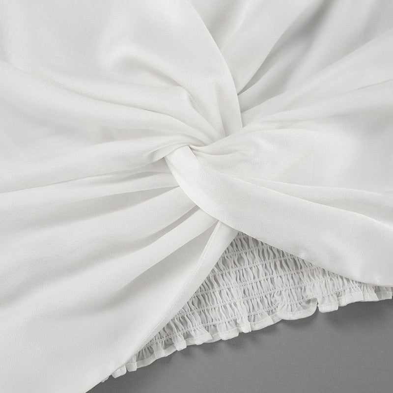Trudelies | Women's V-Neck Ruffle Elegant Blouse in As Shown