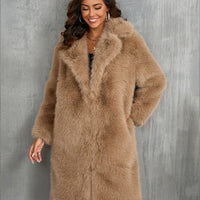 Tullia | Women's Elegant Faux Fur Coat in Purple