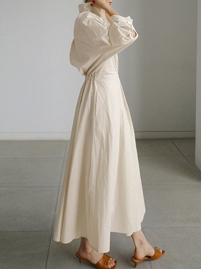 Ulla | Women's Collared Long Sleeve Maxi Dress