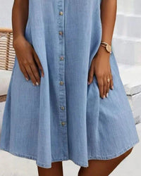 Ulrika | Women's Collared Button Front Pockets Dress