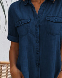 Ulrika | Women's Collared Button Front Pockets Dress