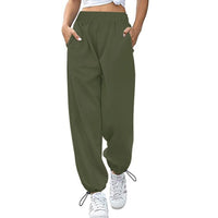 Ulrika | Women's High Waist Pockets Pants – Dress Pants in Olive Green