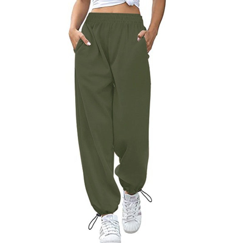 Ulrika | Women's High Waist Pockets Pants – Dress Pants in Olive Green