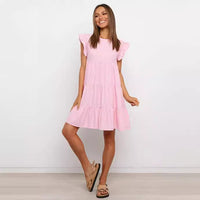 Una | Women's Ruffle Detail Tailored Casual Dress
