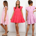 Una | Women's Ruffle Detail Tailored Casual Dress