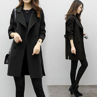 Undine | Women's Button-Front Elegant Coat in Black
