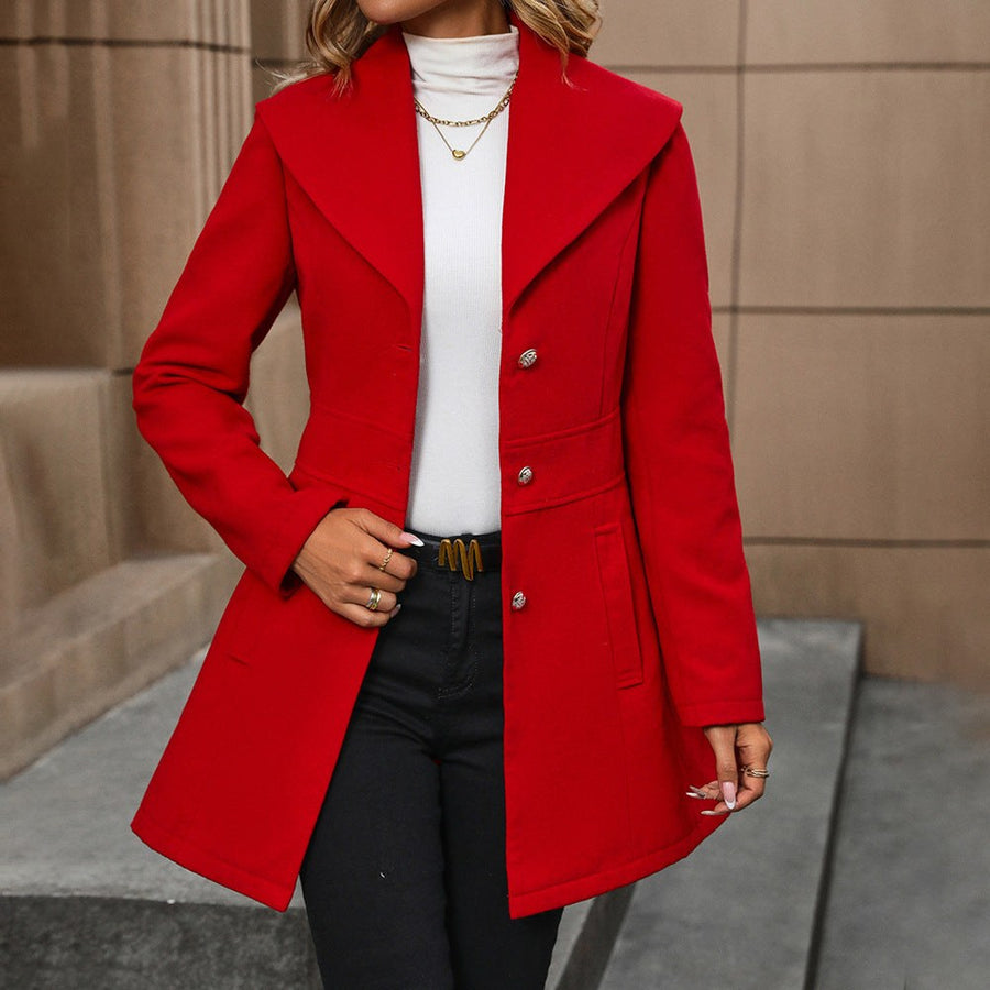 Uriella | Women's Elegant Coat in Red