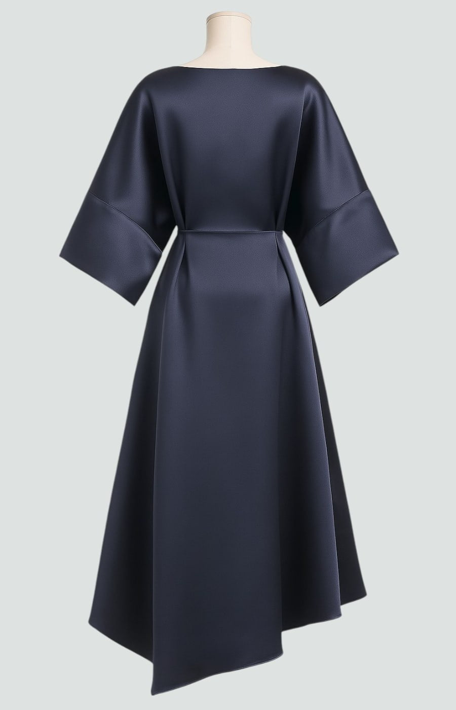 Ursula | Women's Draped Midi Batwing Sleeve Dress