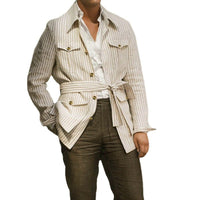 Ursula | Women's Striped Pockets Fashionable Casual Jacket