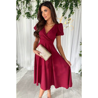 Ursulina | Women's Soft Elegant Dress in Burgundy