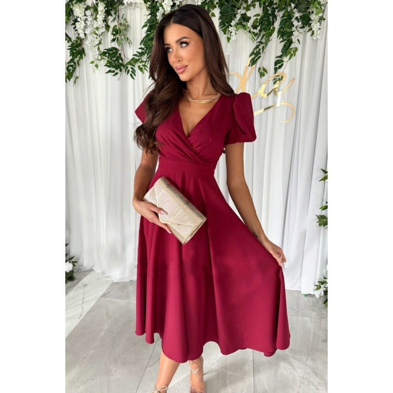Ursulina | Women's Soft Elegant Dress in Burgundy