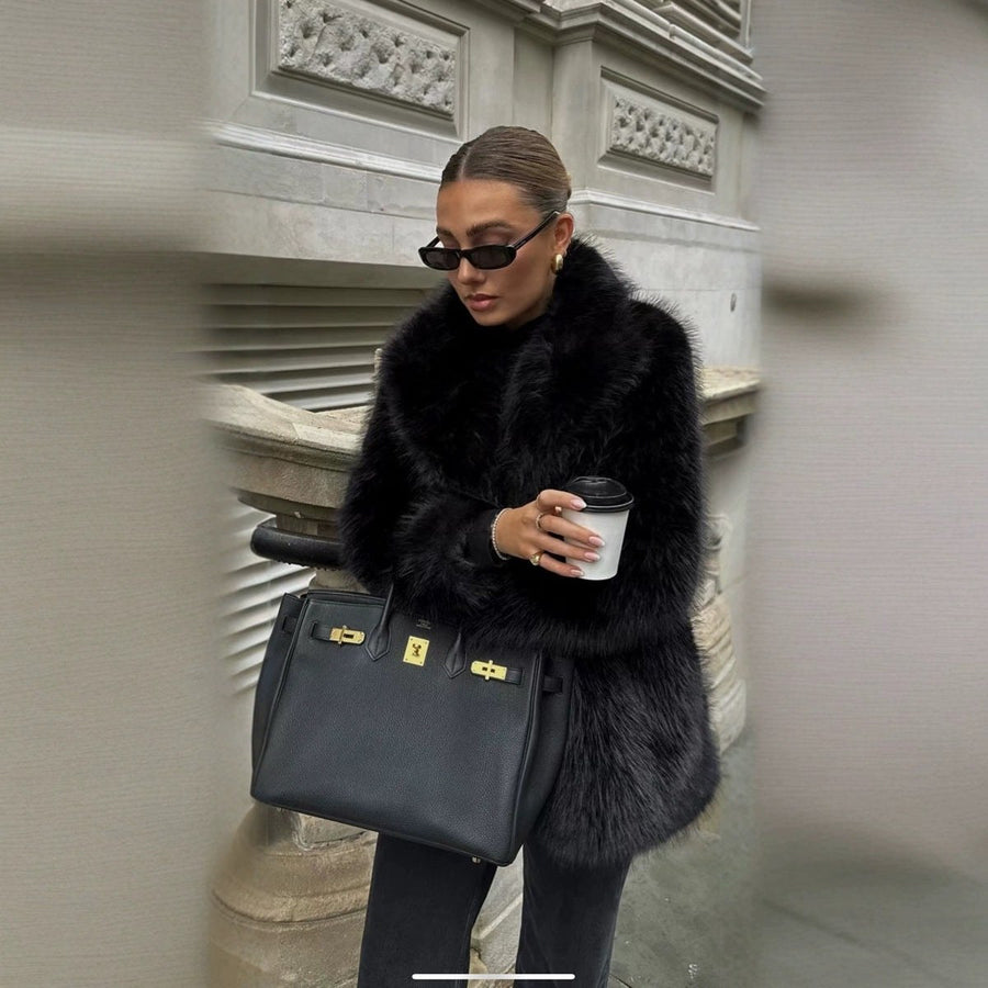 Valencia | Women's Oversized Elegant Faux Fur Coat