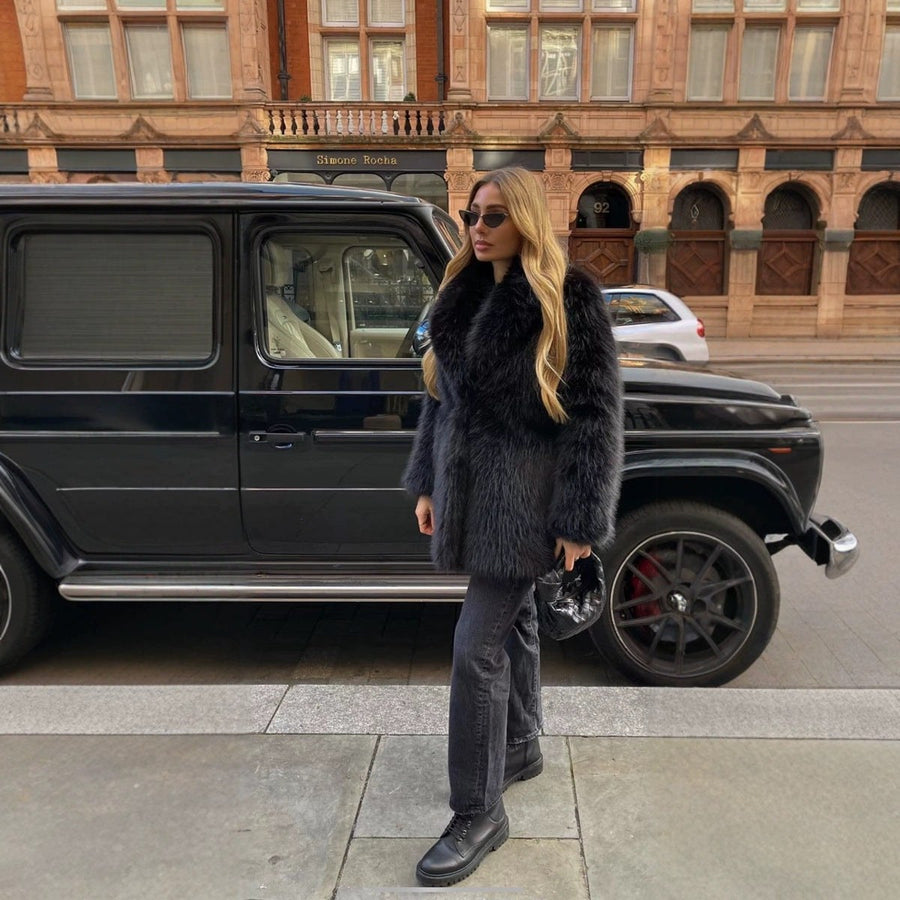 Valencia | Women's Oversized Elegant Faux Fur Coat