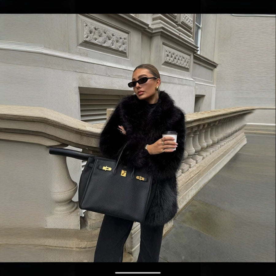 Valencia | Women's Oversized Elegant Faux Fur Coat