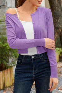 Valentina | Women's Knit Cardigan in Purple