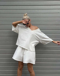 Valeria | Women's Oversized Top in White