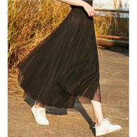 Valeriana | Women's Flowing Maxi Skirt in Khaki
