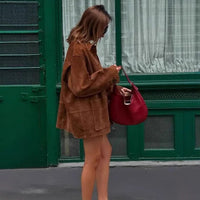 Valerie | Women's Casual Leather Jacket in Coffee