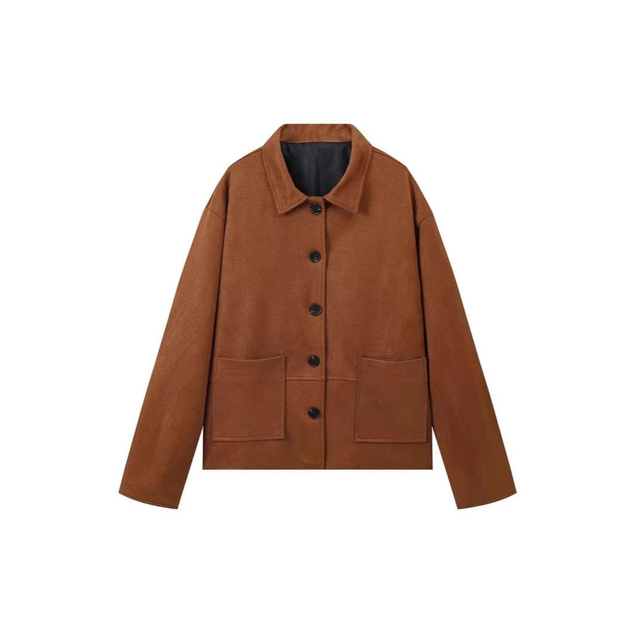 Valerie | Women's Casual Leather Jacket in Coffee