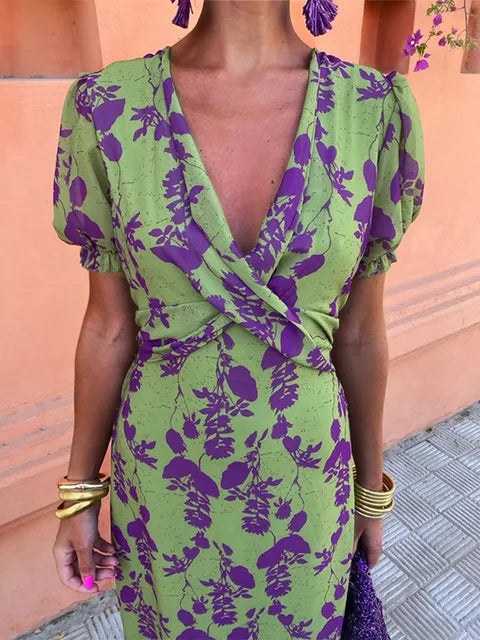 Vanessa | Women's Floral Print Design Maxi Dress