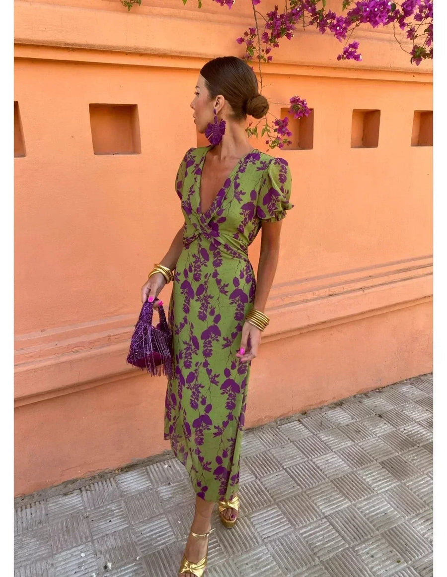 Vanessa | Women's Floral Print Design Maxi Dress