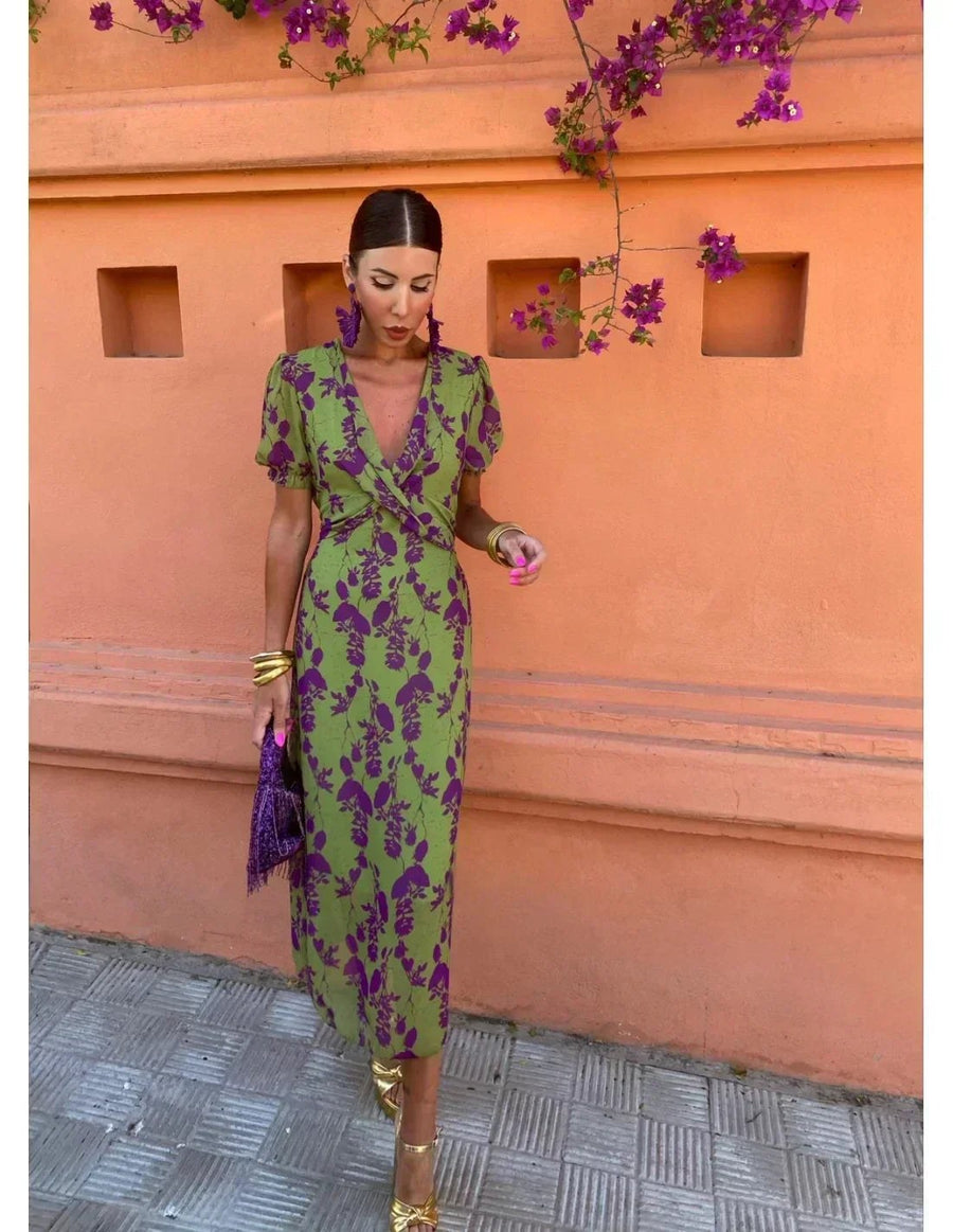 Vanessa | Women's Floral Print Design Maxi Dress