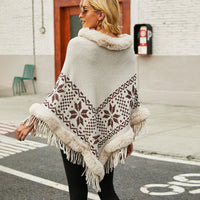 Vanina | Women's Faux Fur Fringe Elegant Poncho