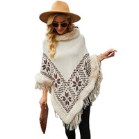 Vanina | Women's Faux Fur Fringe Elegant Poncho