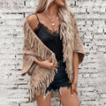 Varinia | Women's Plaid Elegant Modern Poncho