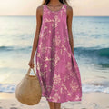 Velvet | Women's Floral-style Print Across Midi Dress