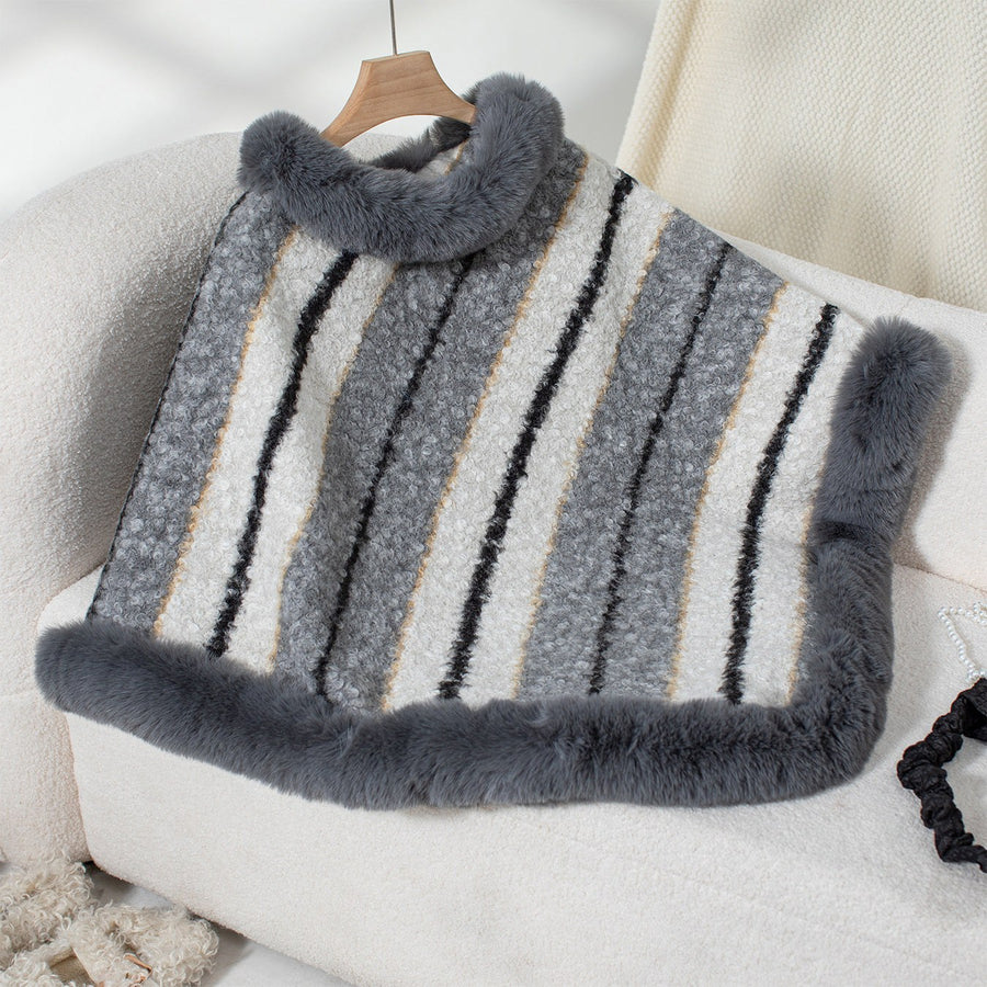 Verana | Women's Elegant Poncho in Gray