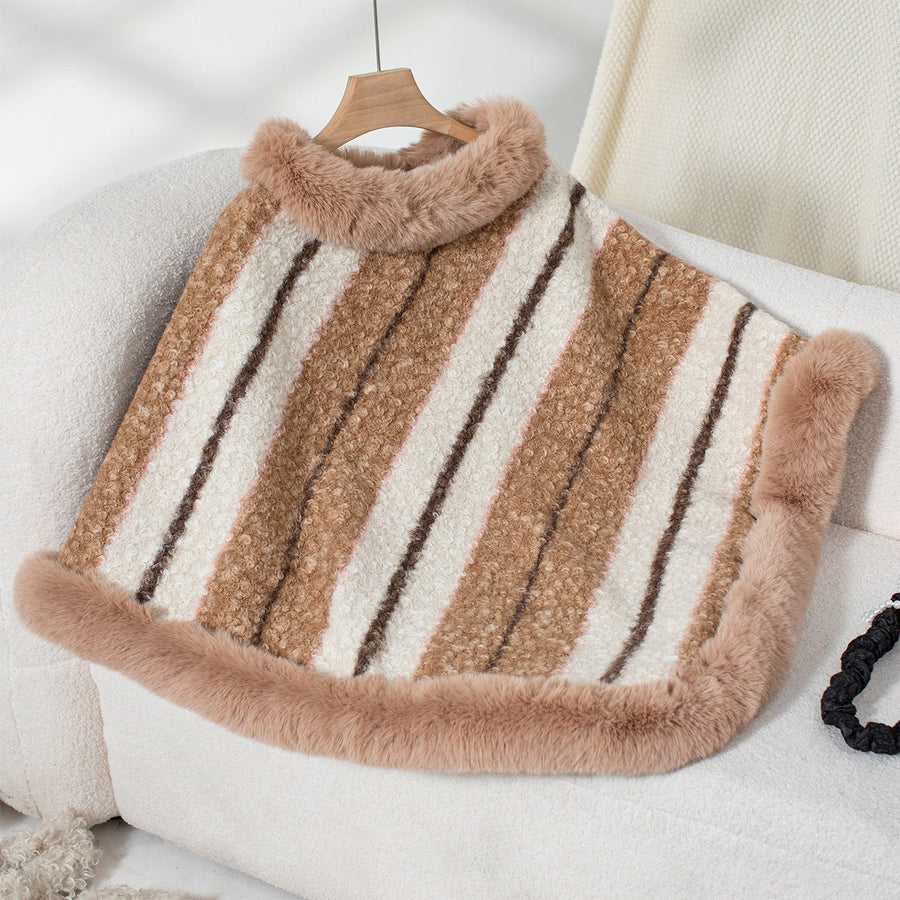 Verana | Women's Elegant Poncho in Khaki