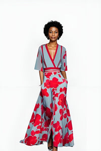Verena | Women's Floral Wrap Maxi Length Dress