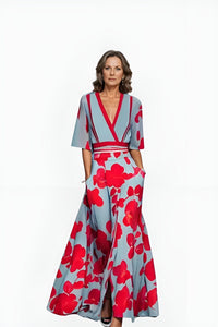 Verena | Women's Floral Wrap Maxi Length Dress