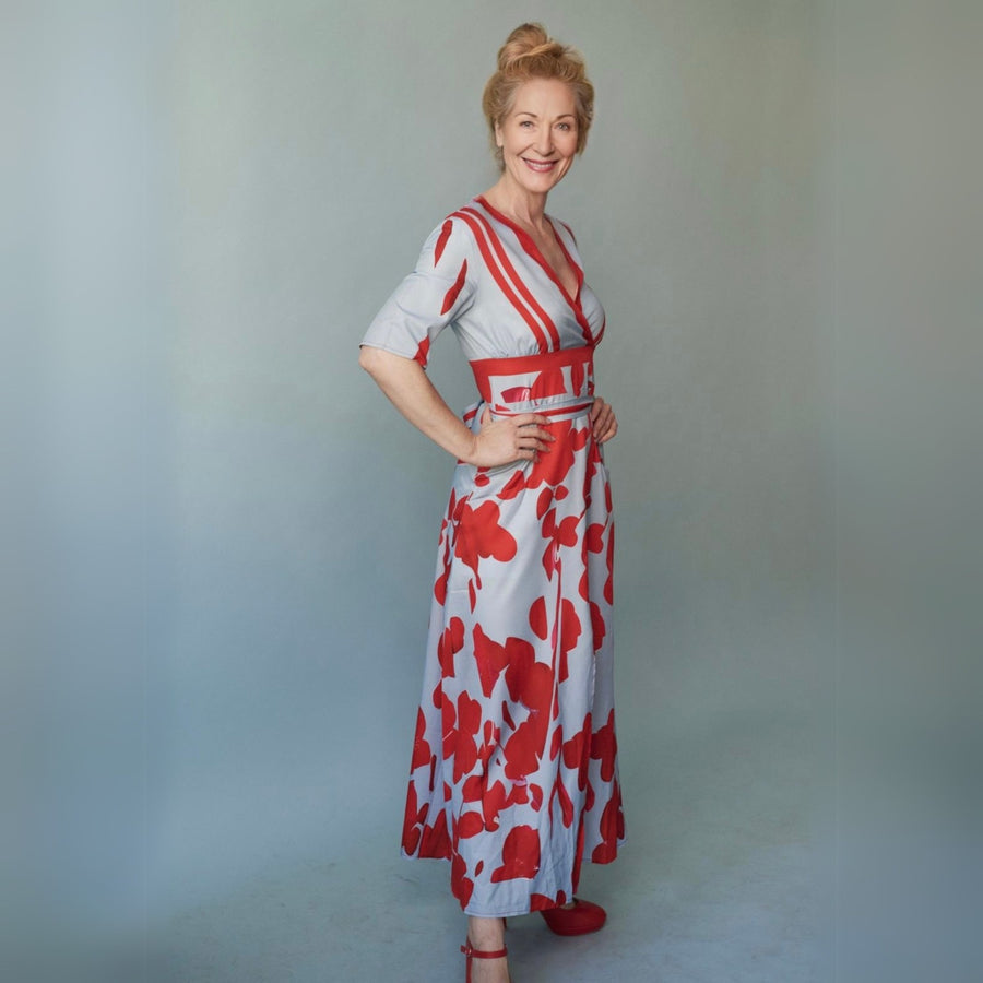 Verena | Women's Floral Wrap Maxi Length Dress