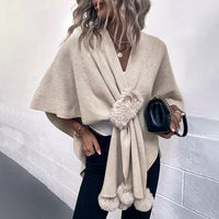 Verginia | Women's Faux Fur Elegant Poncho