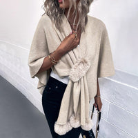 Verginia | Women's Faux Fur Elegant Poncho