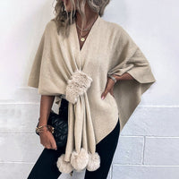 Verginia | Women's Faux Fur Elegant Poncho