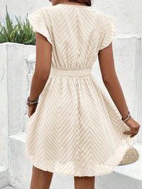Verity | Women's Flutter Sleeve V-Neck Mini Dress