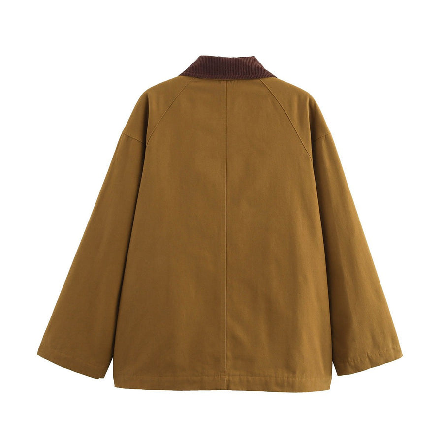 Verity | Women's Pockets Jacket in Brown