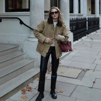 Verity | Women's Pockets Jacket in Brown