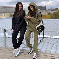 Veronique | Women's Pockets Hooded Comfortable Casual Tracksuit Set
