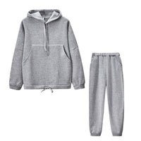 Veronique | Women's Pockets Hooded Comfortable Casual Tracksuit Set in Gray