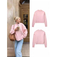 Victorine | Women's Oversized Knit Sweater in Pink