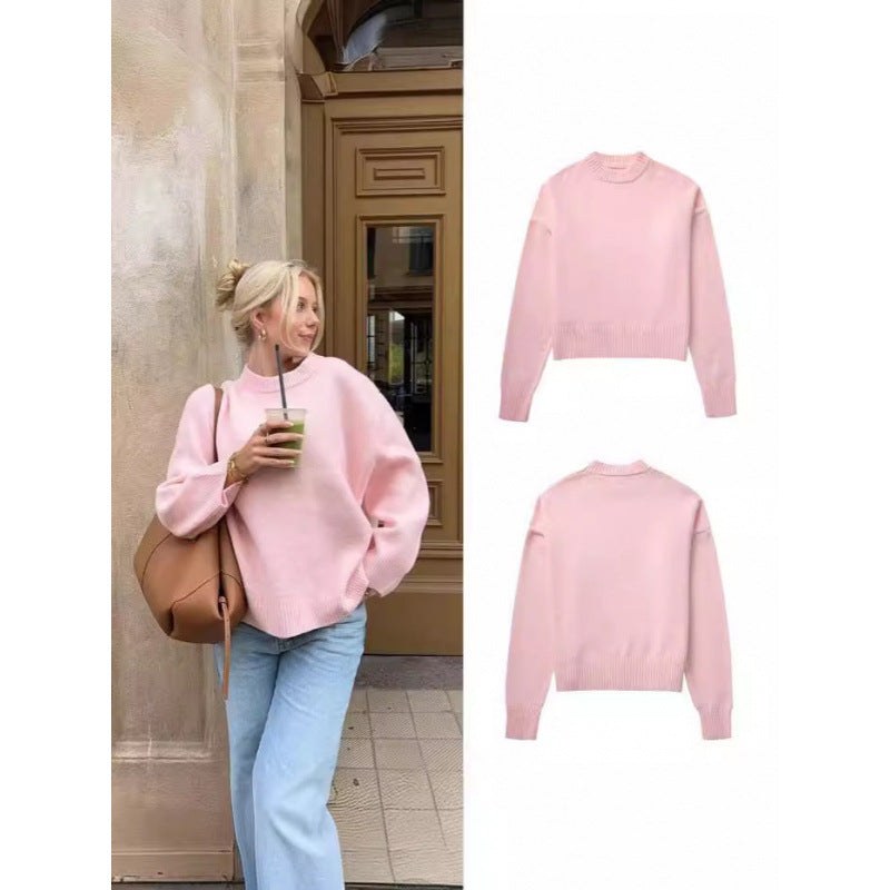 Victorine | Women's Oversized Knit Sweater in Pink