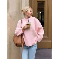 Victorine | Women's Oversized Knit Sweater in Pink